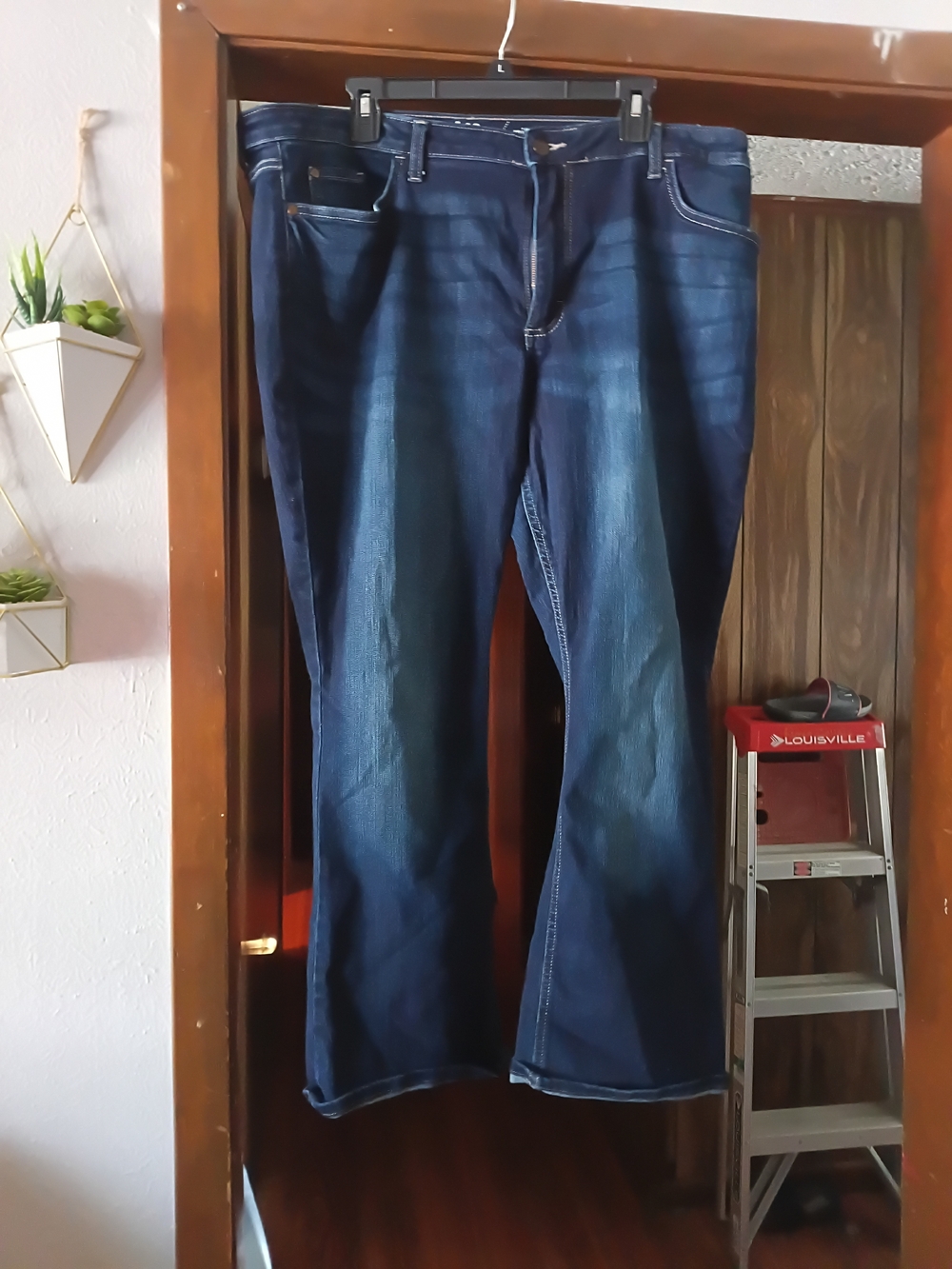 Lee Riders Dark Wash Denim Jeans - Blue Boot Cut
